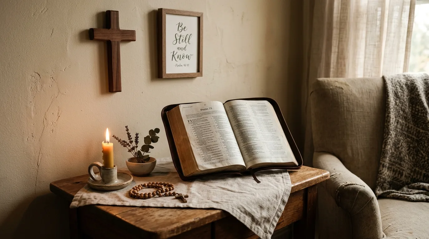 Prayer Corner Setup for 10 christian easter decor ideas for a peaceful home
